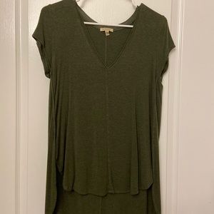 Anthropologie Green High/Low Tee
